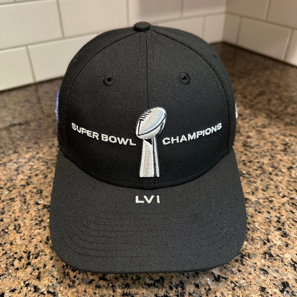 Los Angeles Rams Hat New Era 9FORTY Men's Adjustable Black Super Bowl LVI